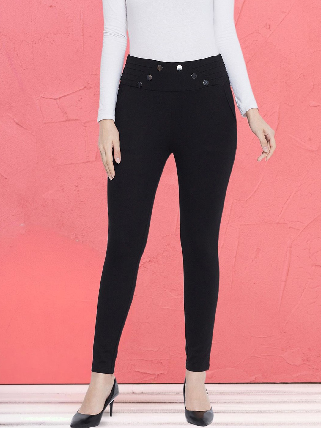 

Moda Rapido Women Skinny Fit Jeggings, Black