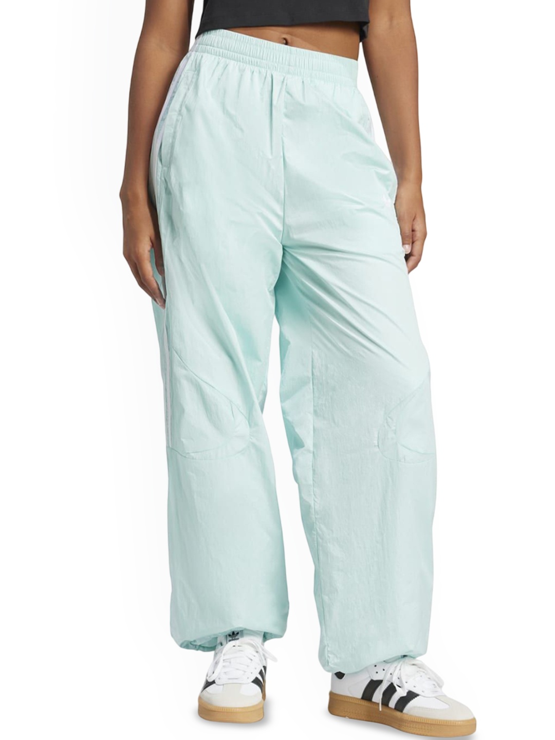 

ADIDAS Originals Women Relaxed-Fit Mid-Rise Joggers, Turquoise blue