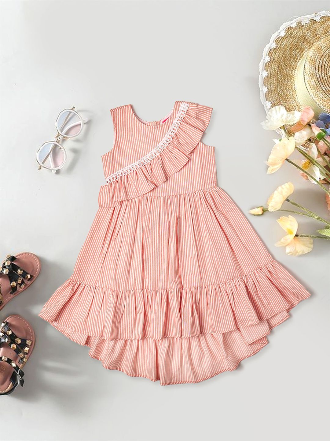 

pspeaches Fit & Flare Dress, Rose gold