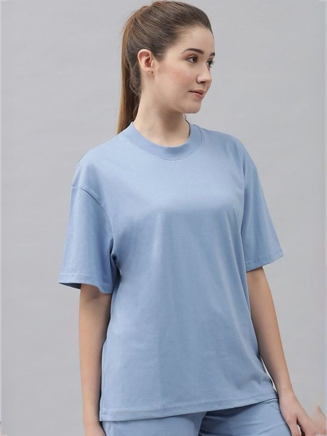 

The Roadster Lifestyle Co Short Sleeves Oversized T-Shirt, Blue