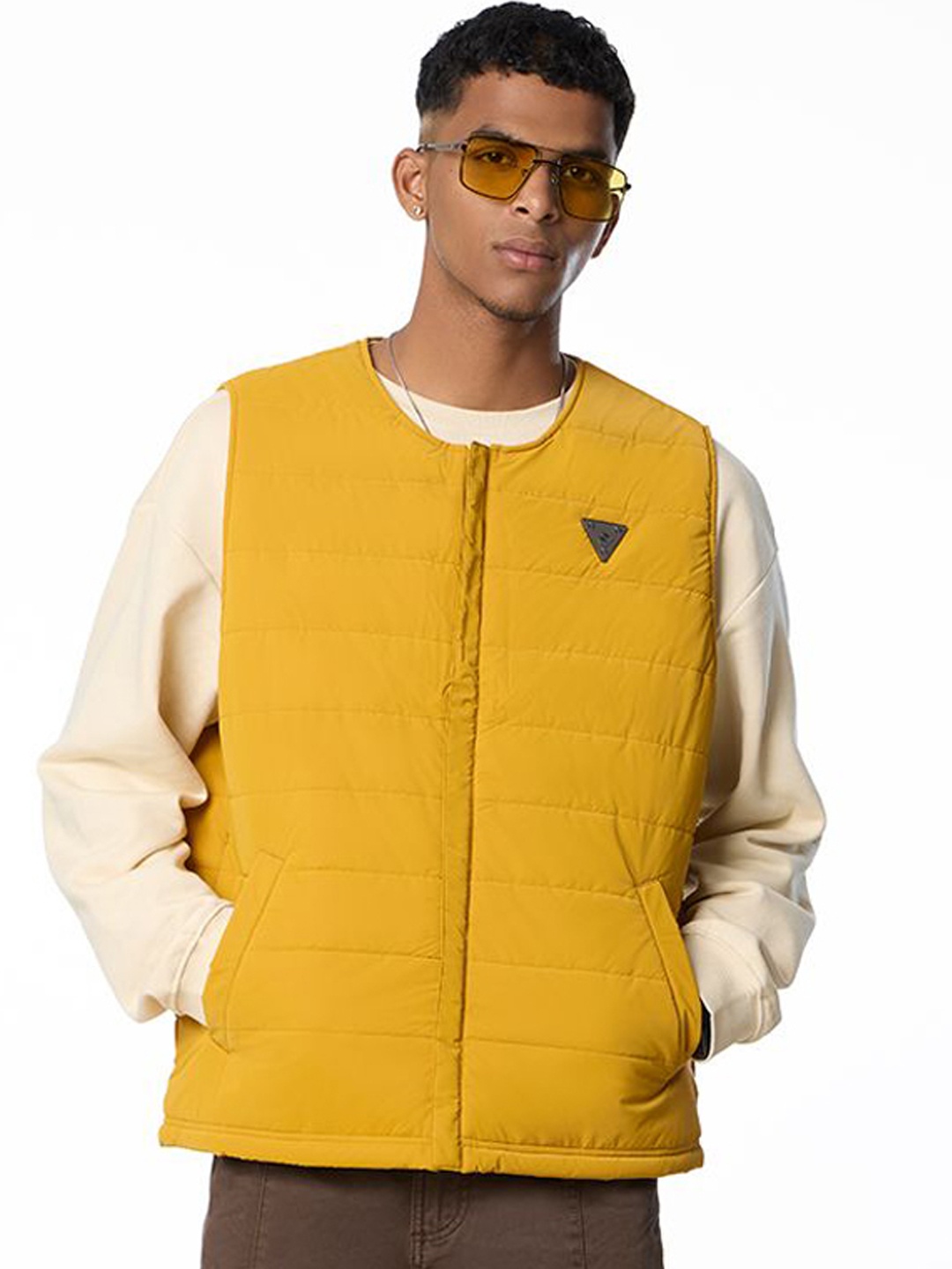 

Urban Monkey Unisex Floral Puffer Jacket, Mustard
