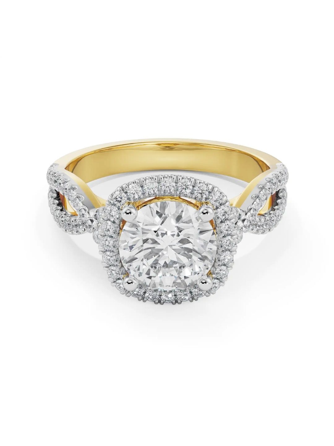 

Emori Round Infinity Diamond Ring, Gold