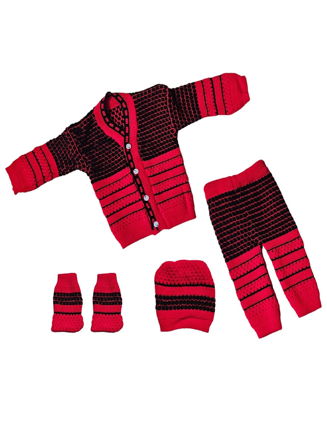 

The Creators Infants Striped Baby Apparel Gift Set, Red