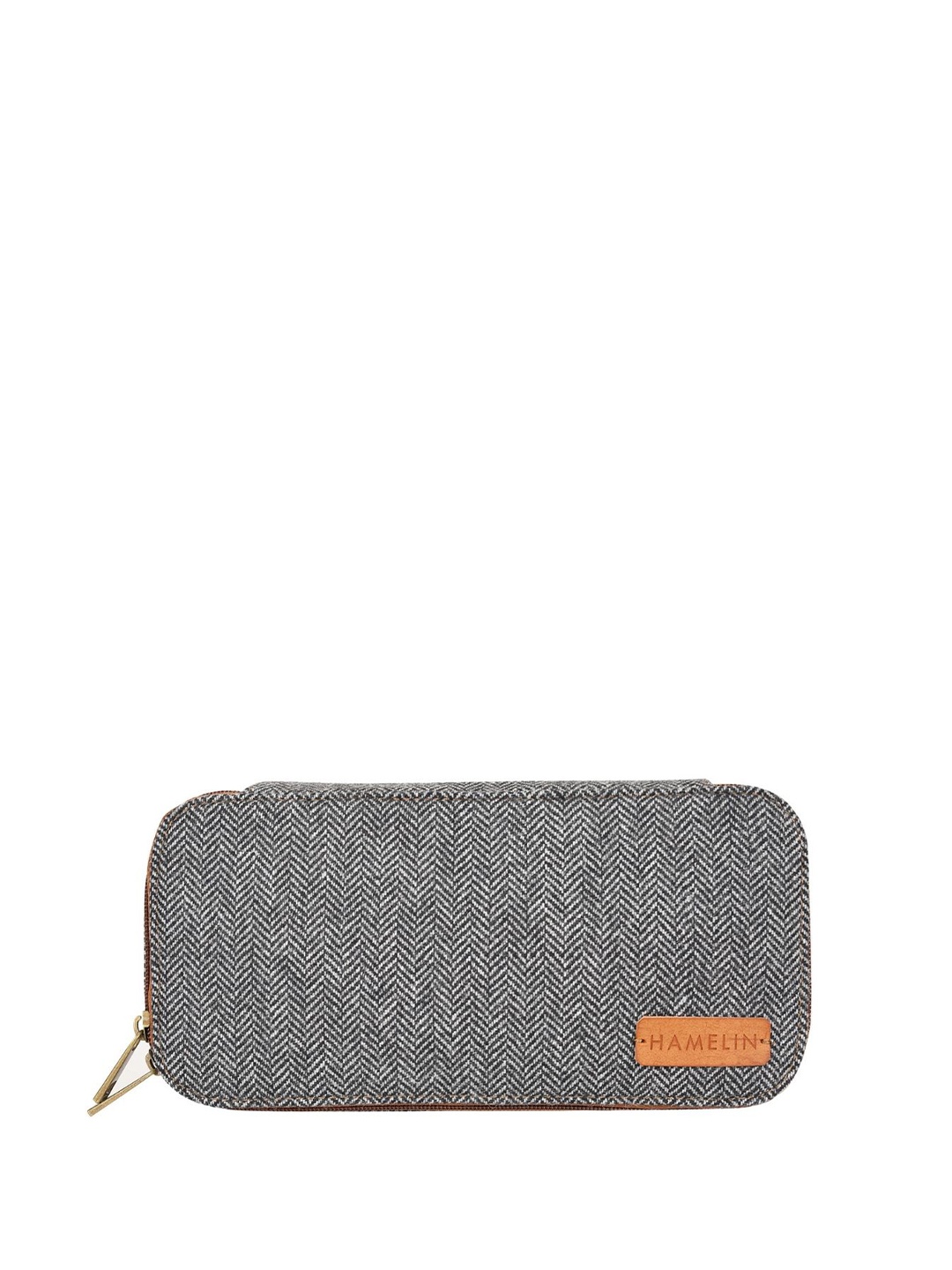 

HAMELIN Checked Swagger Handheld Bag with, Grey