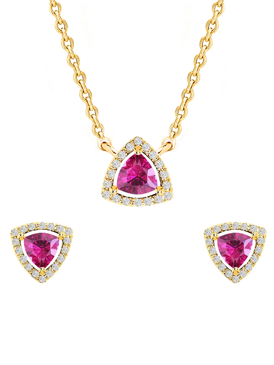 

MINUTIAE Gold-Plated Crystals Studded Jewellery Set