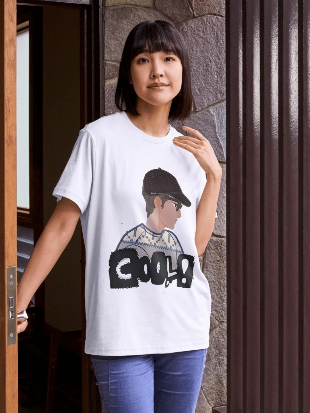 

StyleCast Women Printed Pure Cotton Applique T-shirt, White