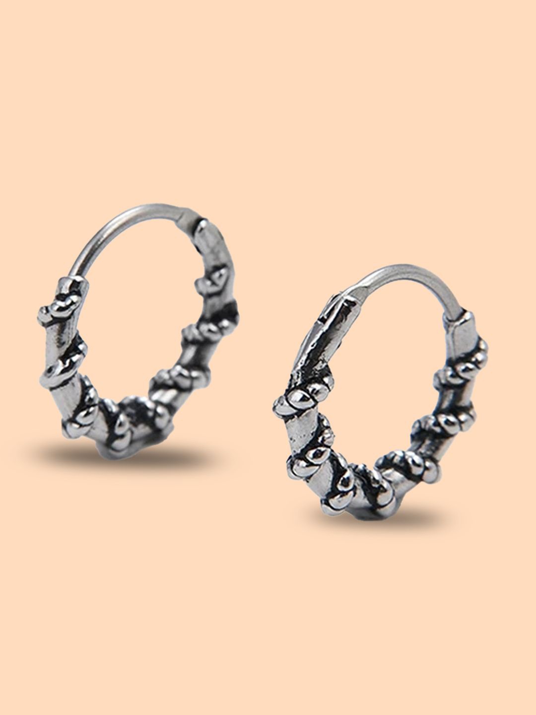

VAGHBHATT Classic Hoop Earrings, Silver