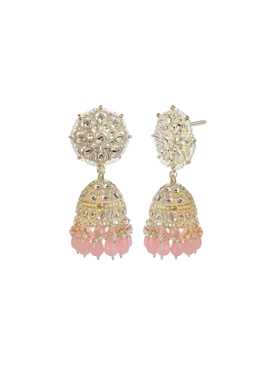

TANAIRA Contemporary Jhumkas Earrings, Pink