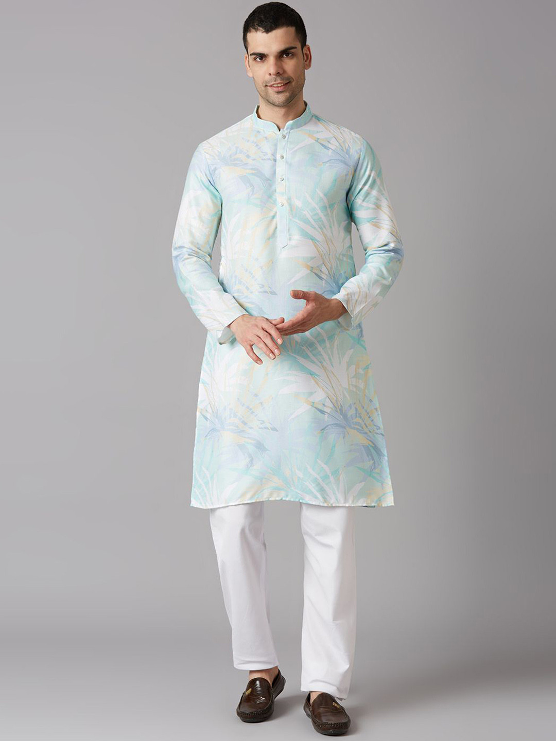 

John Philips Men Kurta, Green