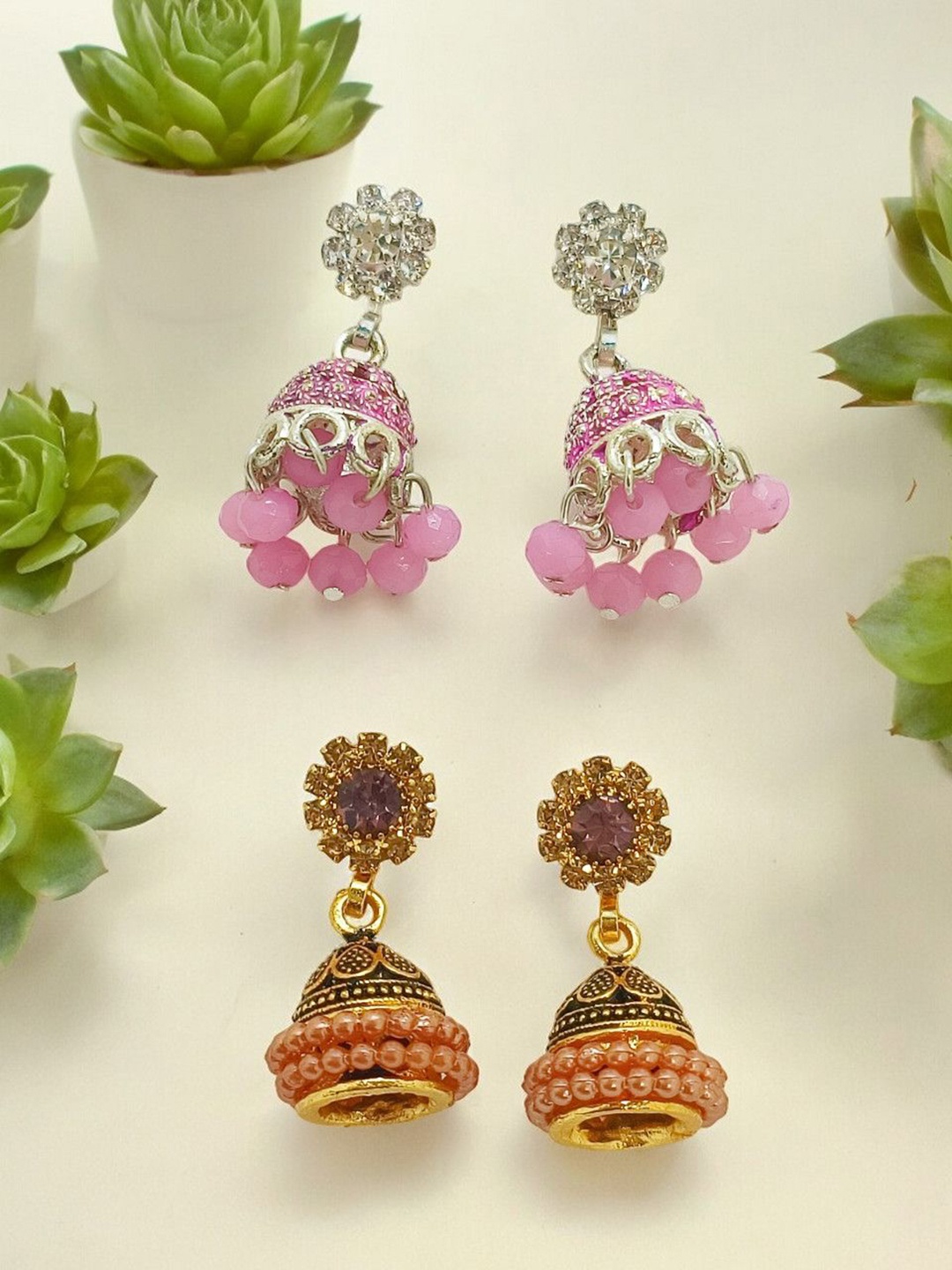 

FEMMIBELLA Contemporary Studs Earrings, Multi