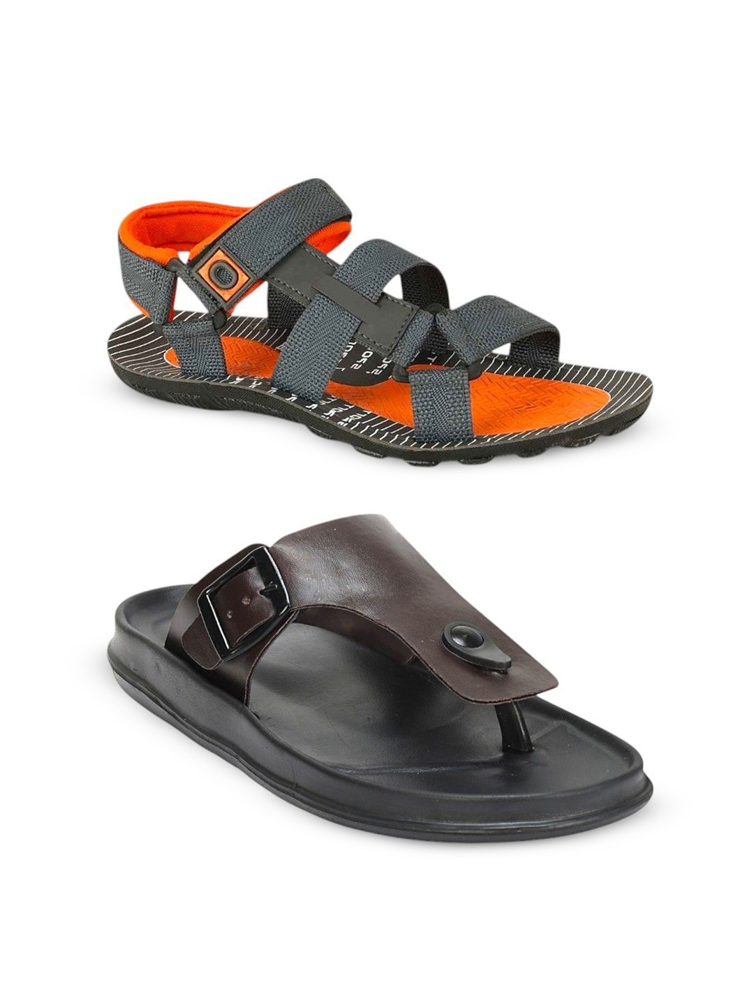 

ORVAX Men Comfort Sandals, Orange