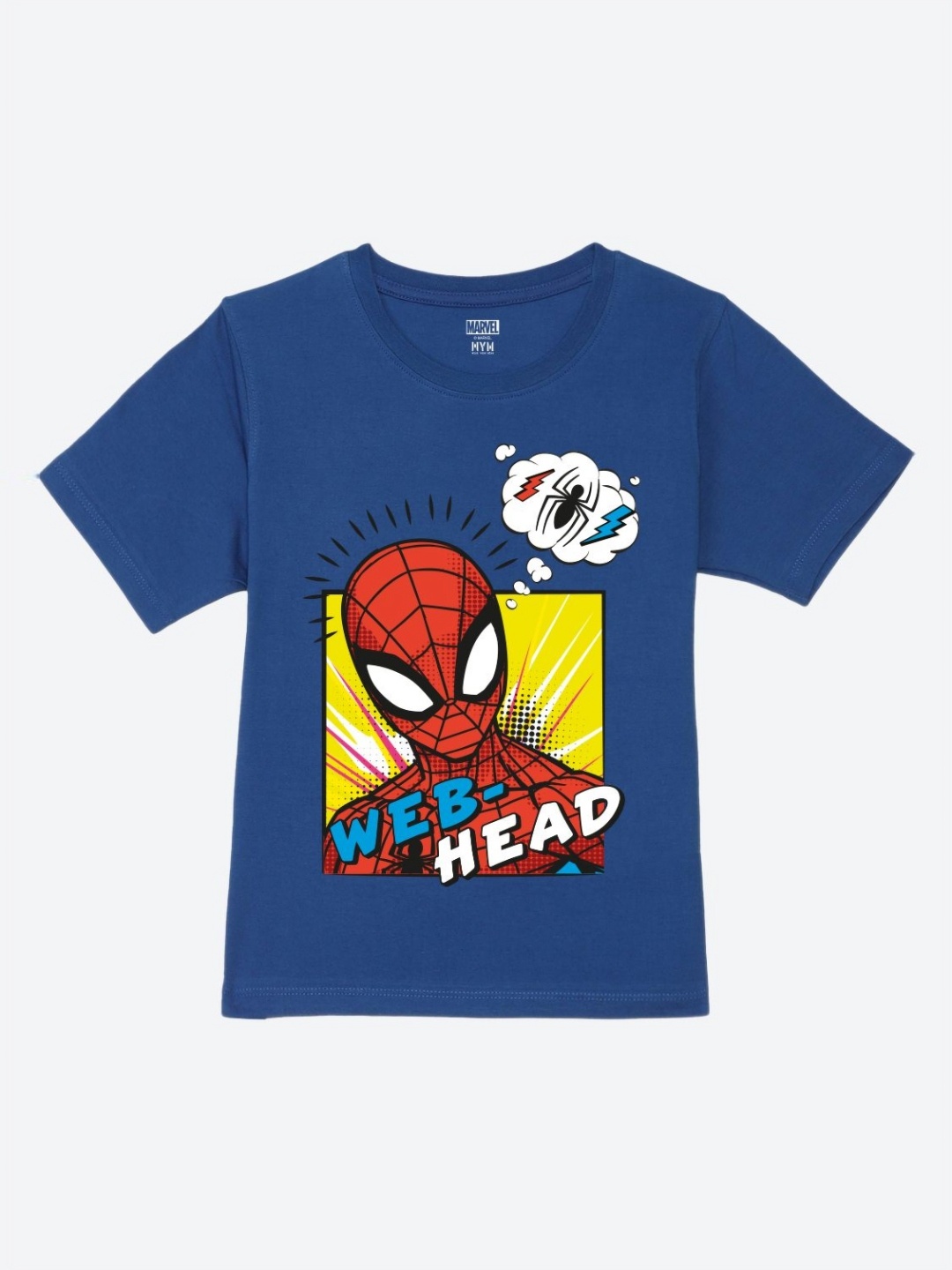 

Wear Your Mind Boys Printed Pure Cotton Applique T-shirt, Blue
