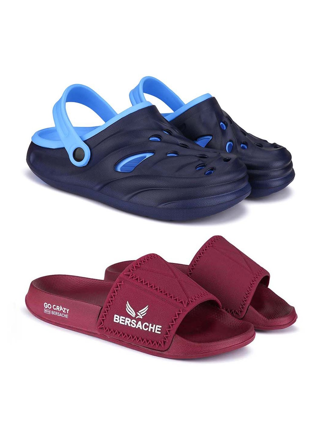 

BERSACHE Men Slip-On, Navy blue