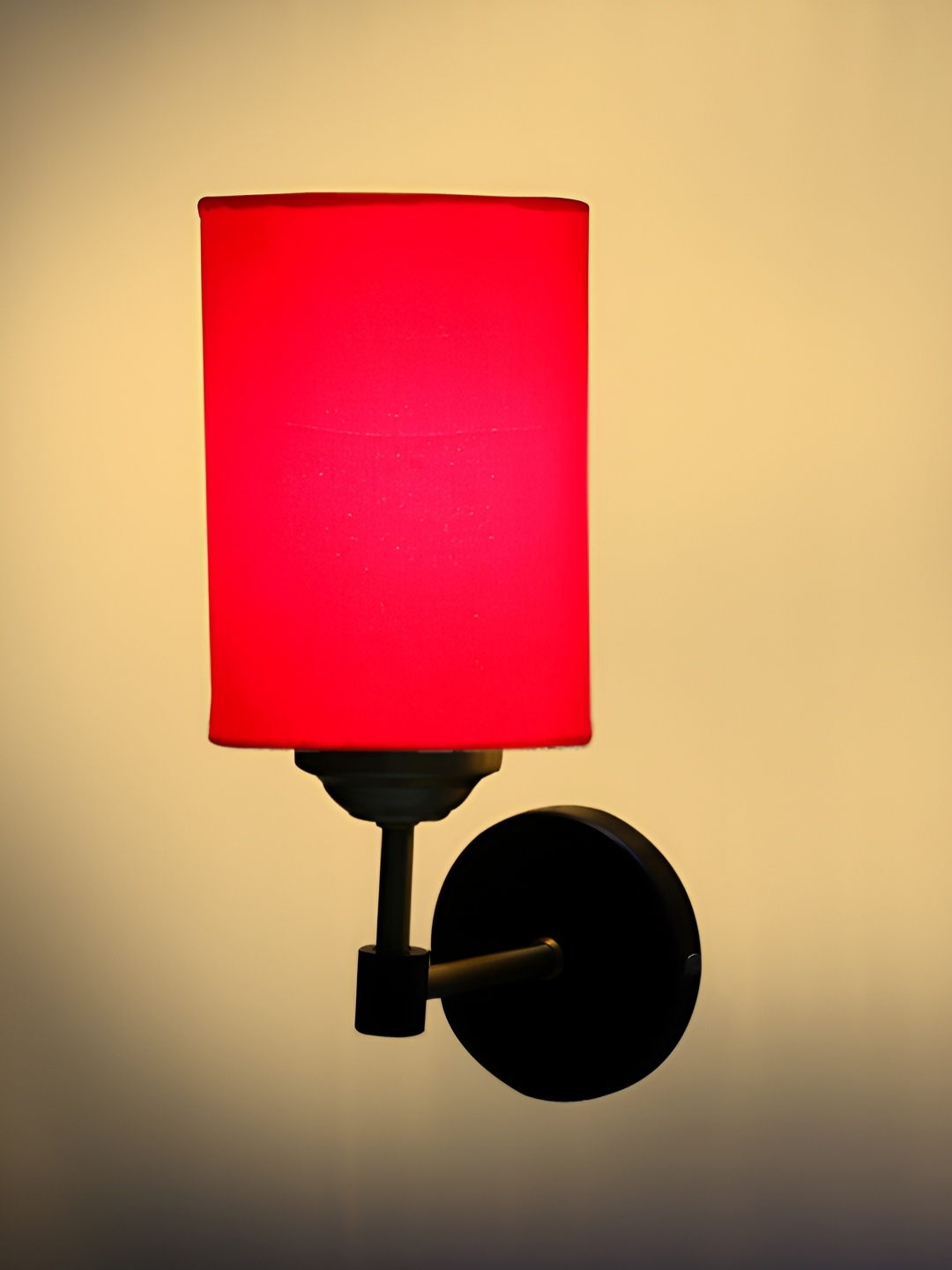 

Devansh Red & Gold-Toned Metal Traditional Cylinder Shaped Wall Lamp