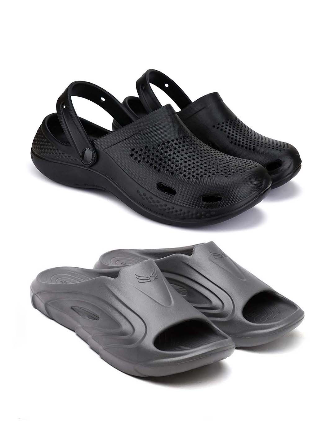 

BERSACHE Men Clogs, Grey