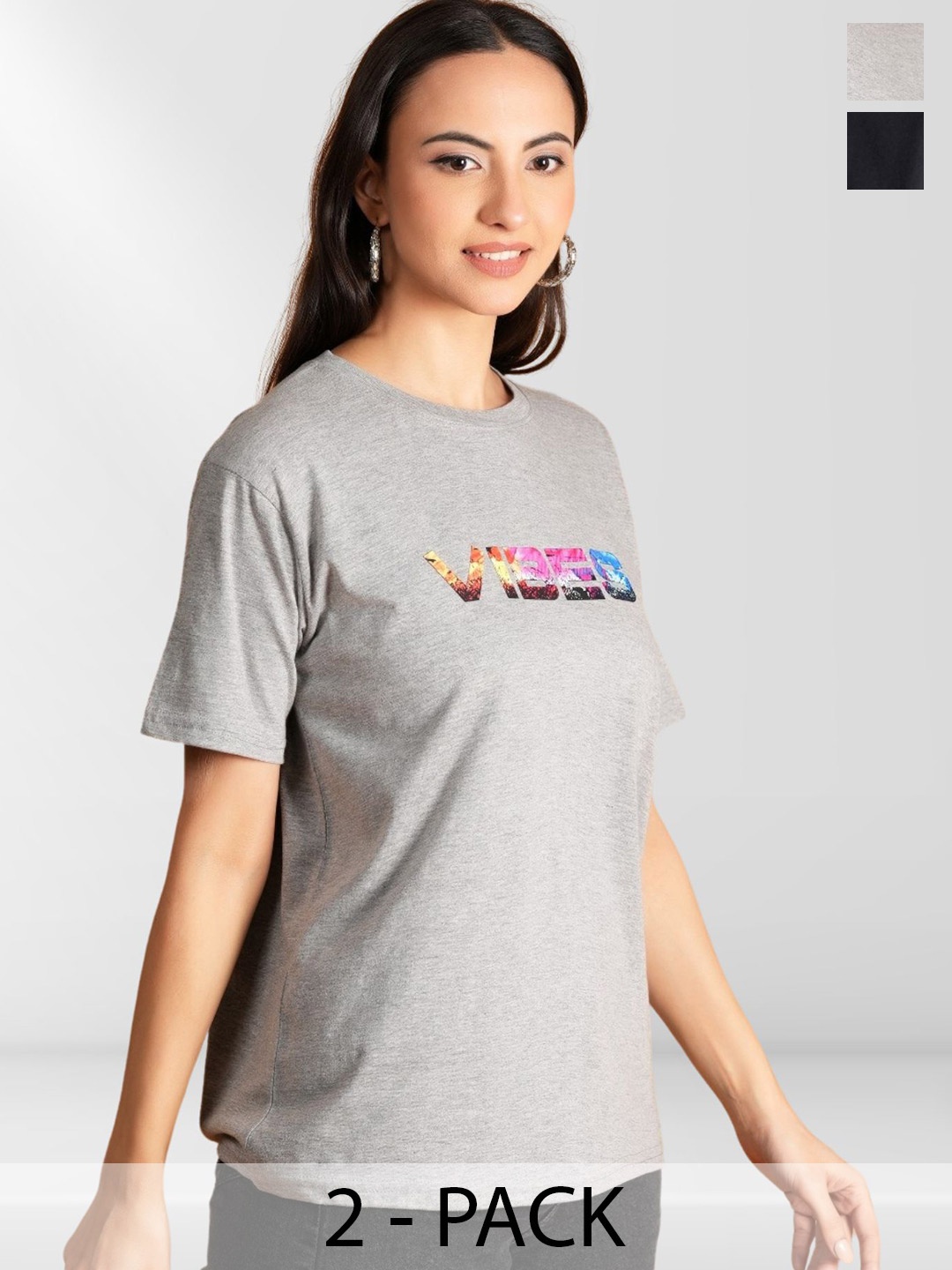 

Metronaut Women Typography 2 Printed Extended Sleeves Applique T-shirt, Multi