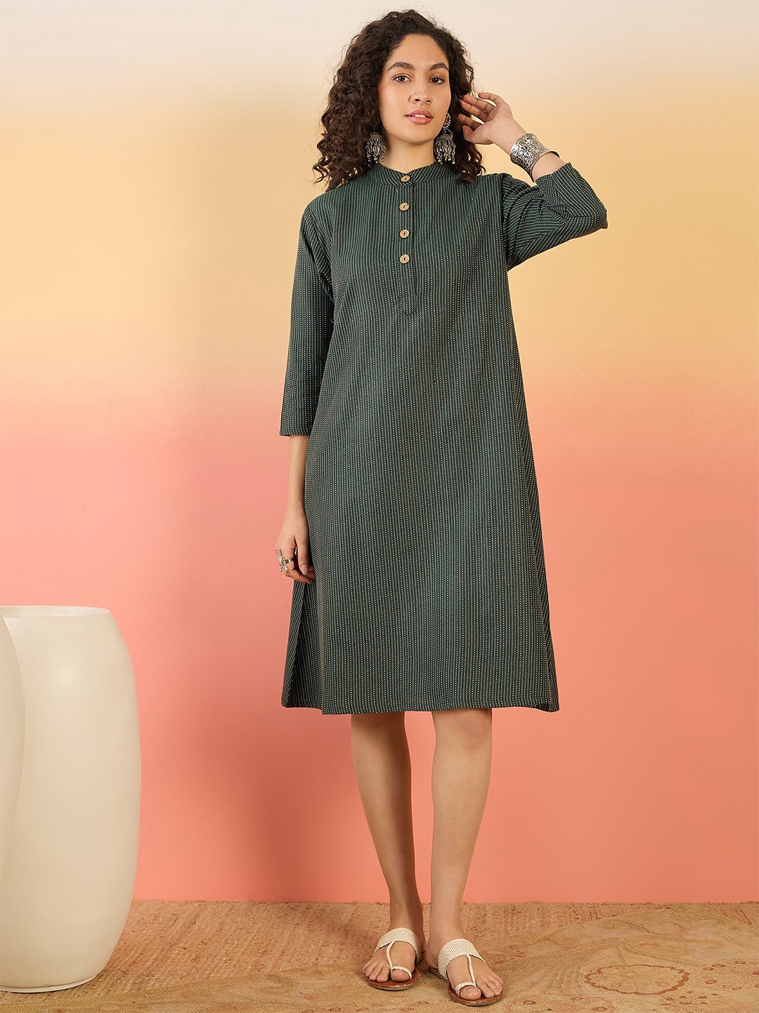 

InWeave A-Line Dress, Green