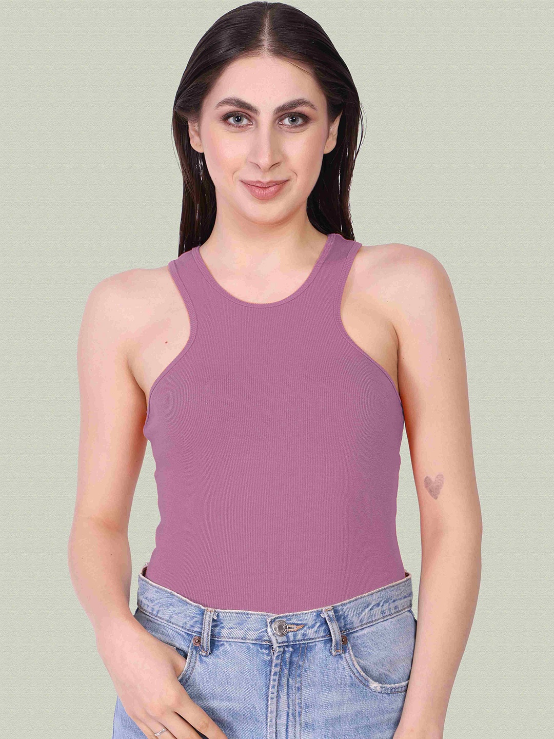 

Mast & Harbour Cotton Tank Top, Peach