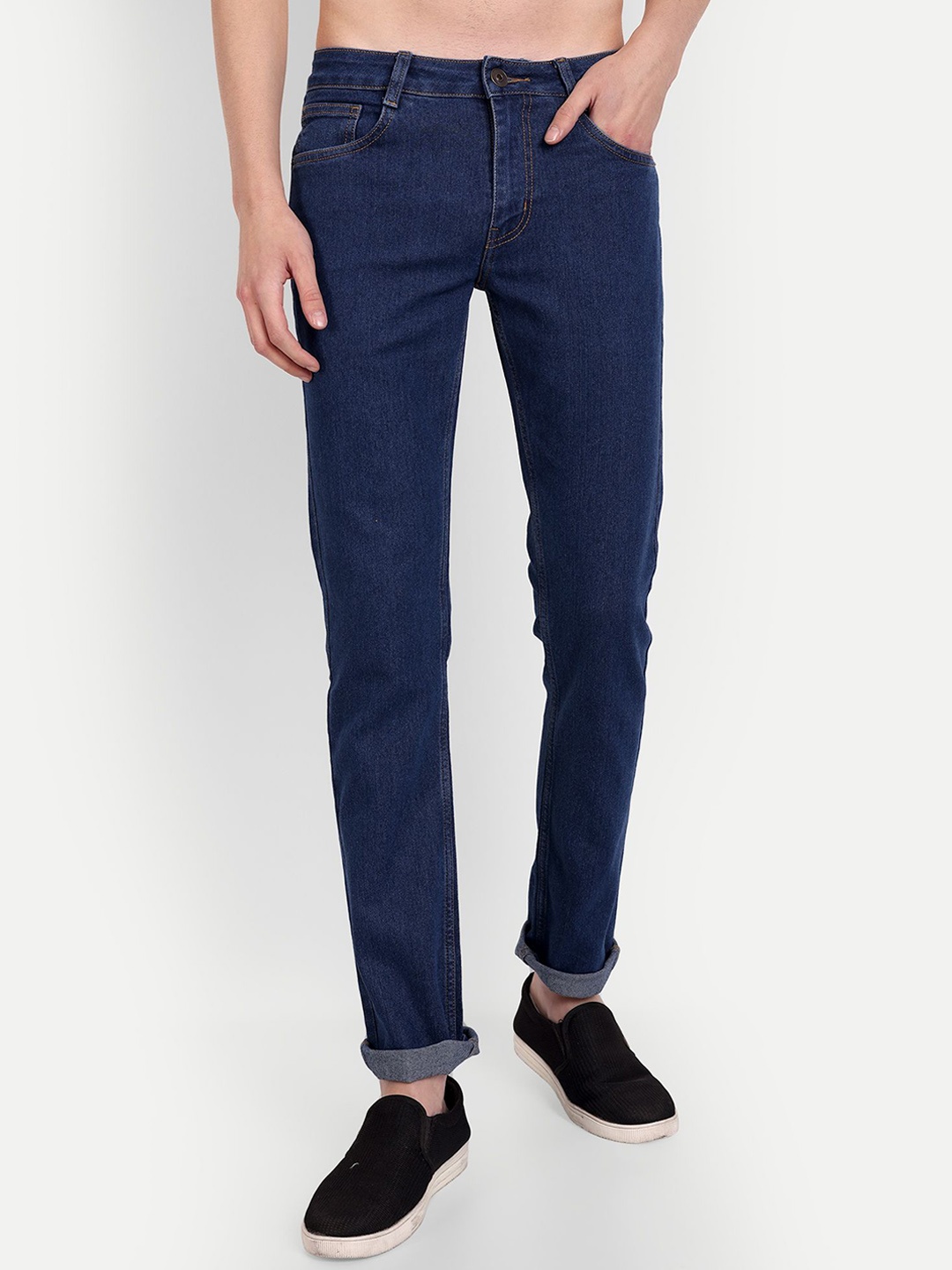 

MEGHZ Men Micheal Slim Fit Stretchable Jeans, Blue