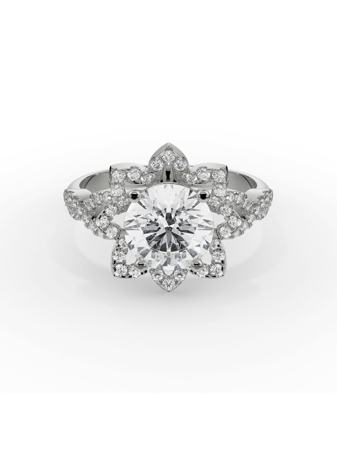 

Emori Sunflower Diamond Ring, White