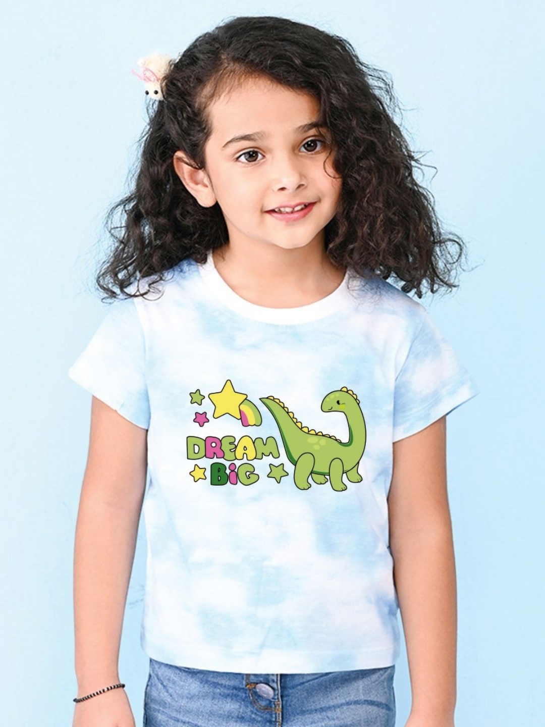 

NUSYL Girls Printed Tropical T-shirt, Blue