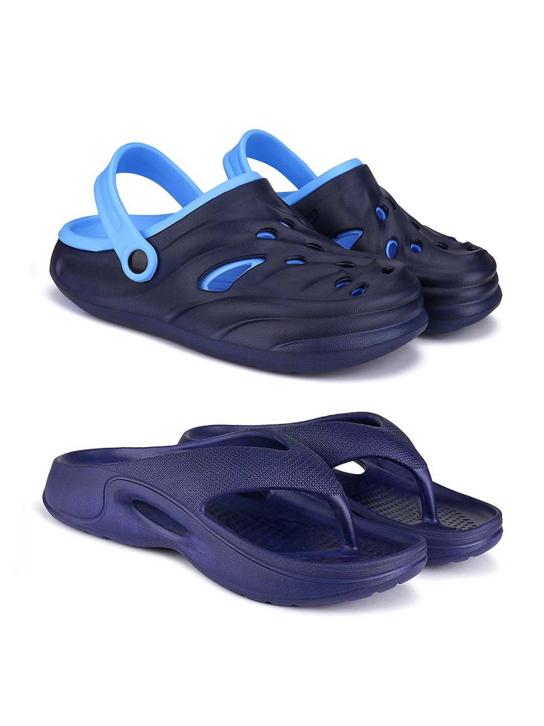 

BERSACHE Men Thong Flip-Flops, Navy blue