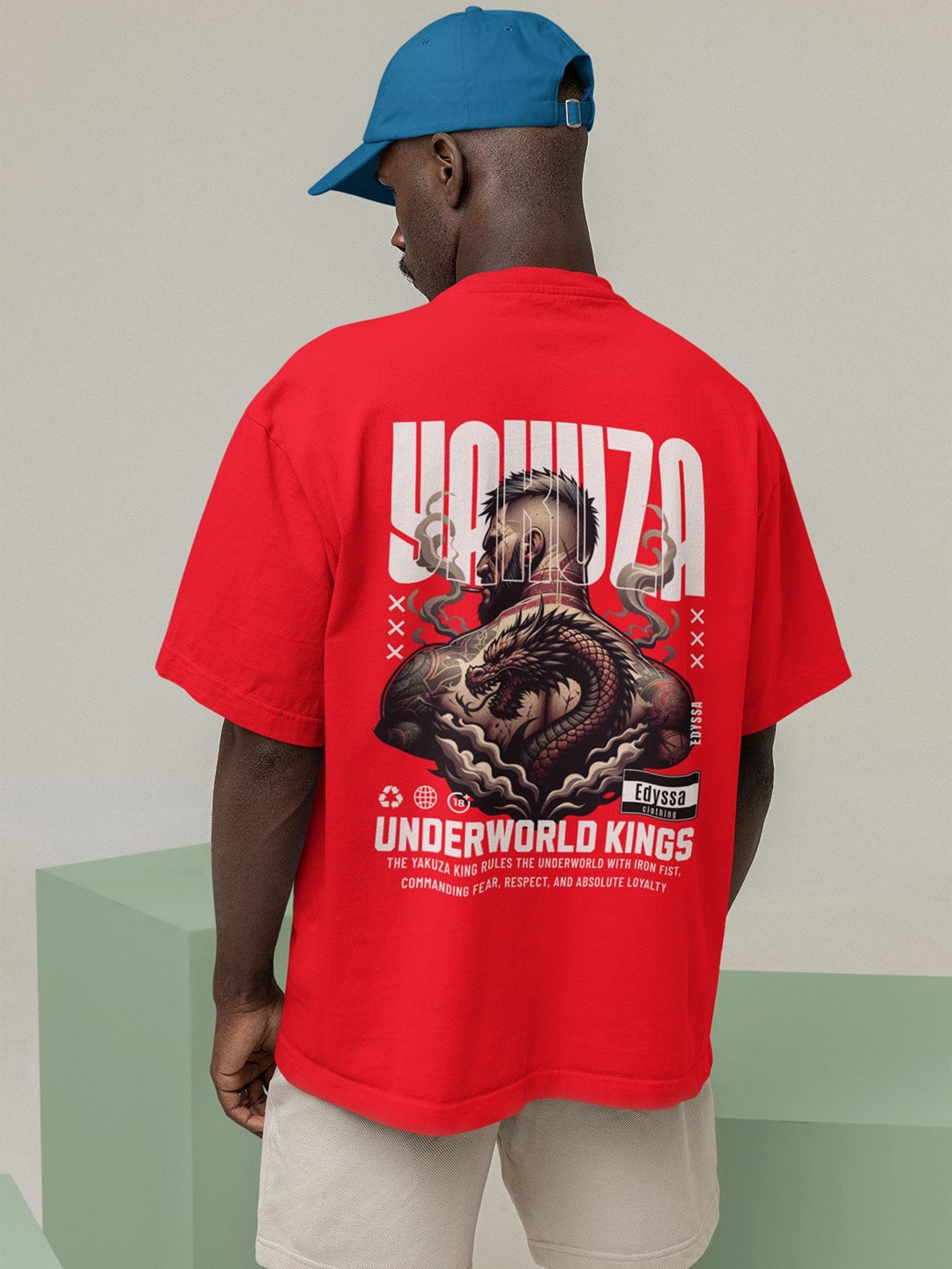 

Edyssa Men Printed T-shirt, Red