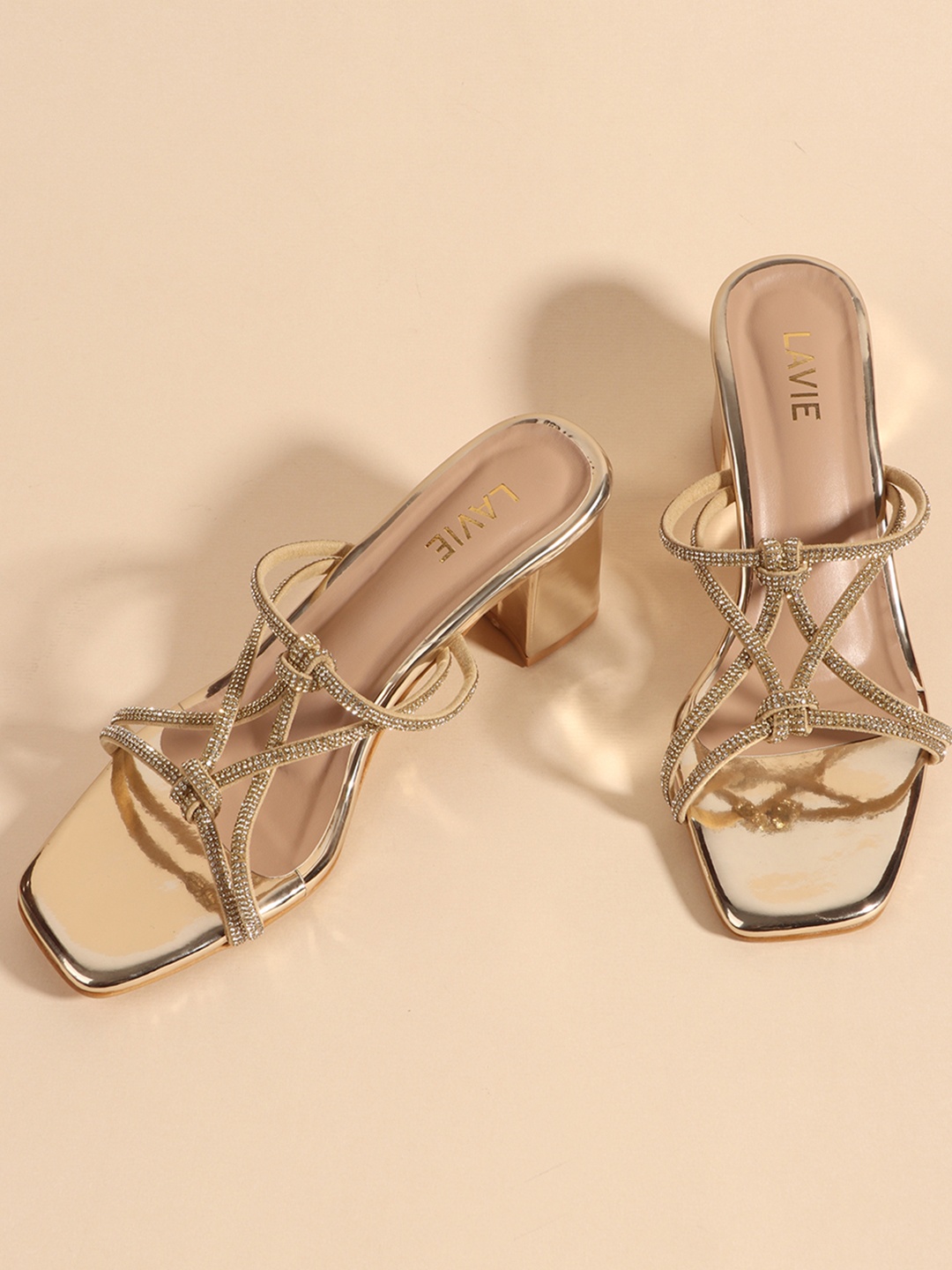 

Lavie Party Block Sandals, Gold