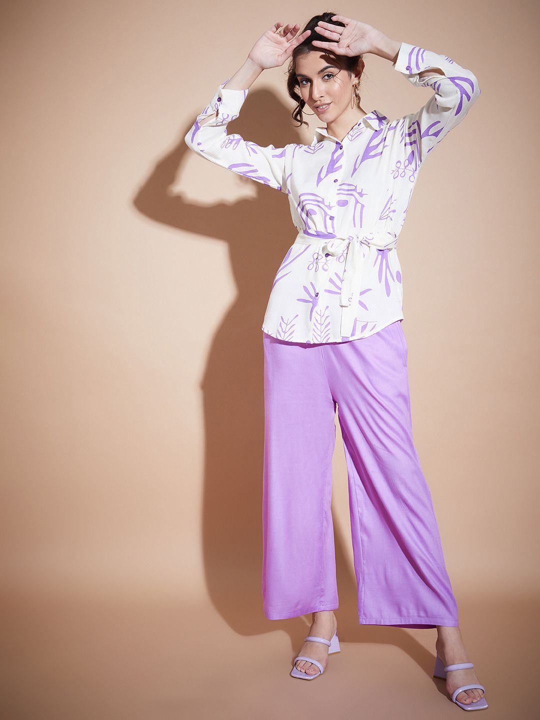 

DIMPY GARMENTS Print Peplum Maxi Dress, Purple