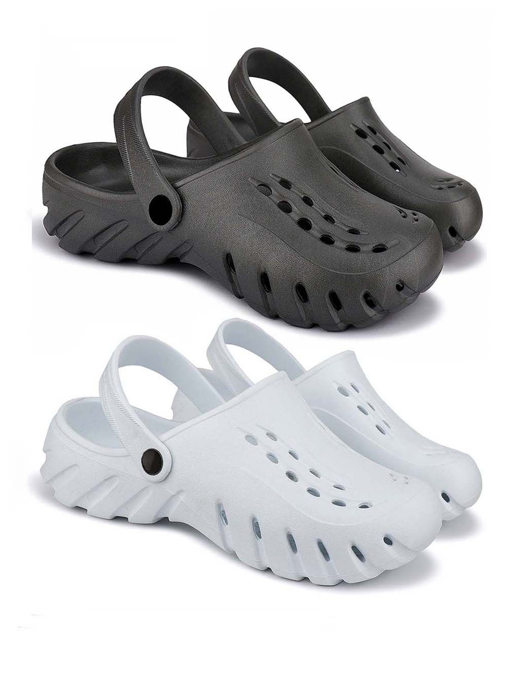 

BERSACHE Men Clogs, White