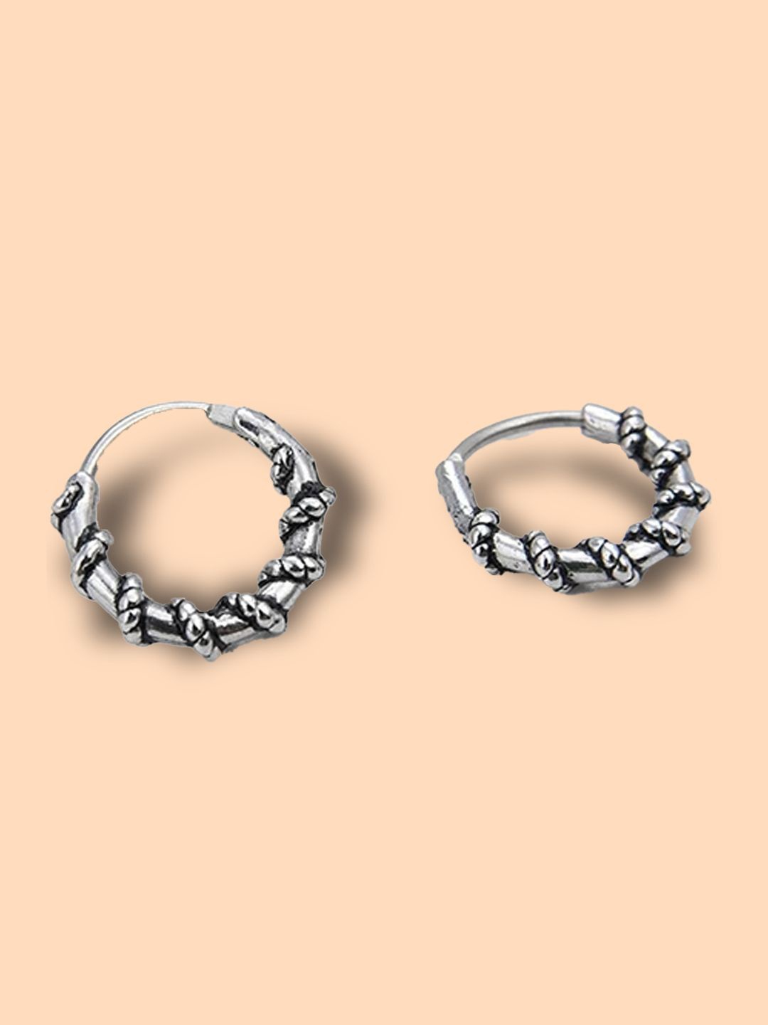 

KRENOZ Classic Hoop Earrings, Silver