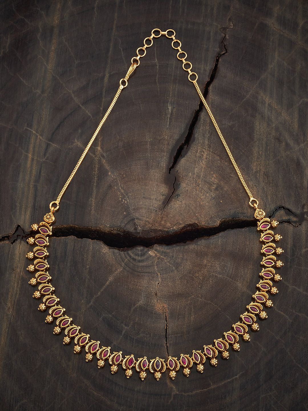 

Kushal's Fashion Jewellery Copper Gold-Plated Antique Necklace