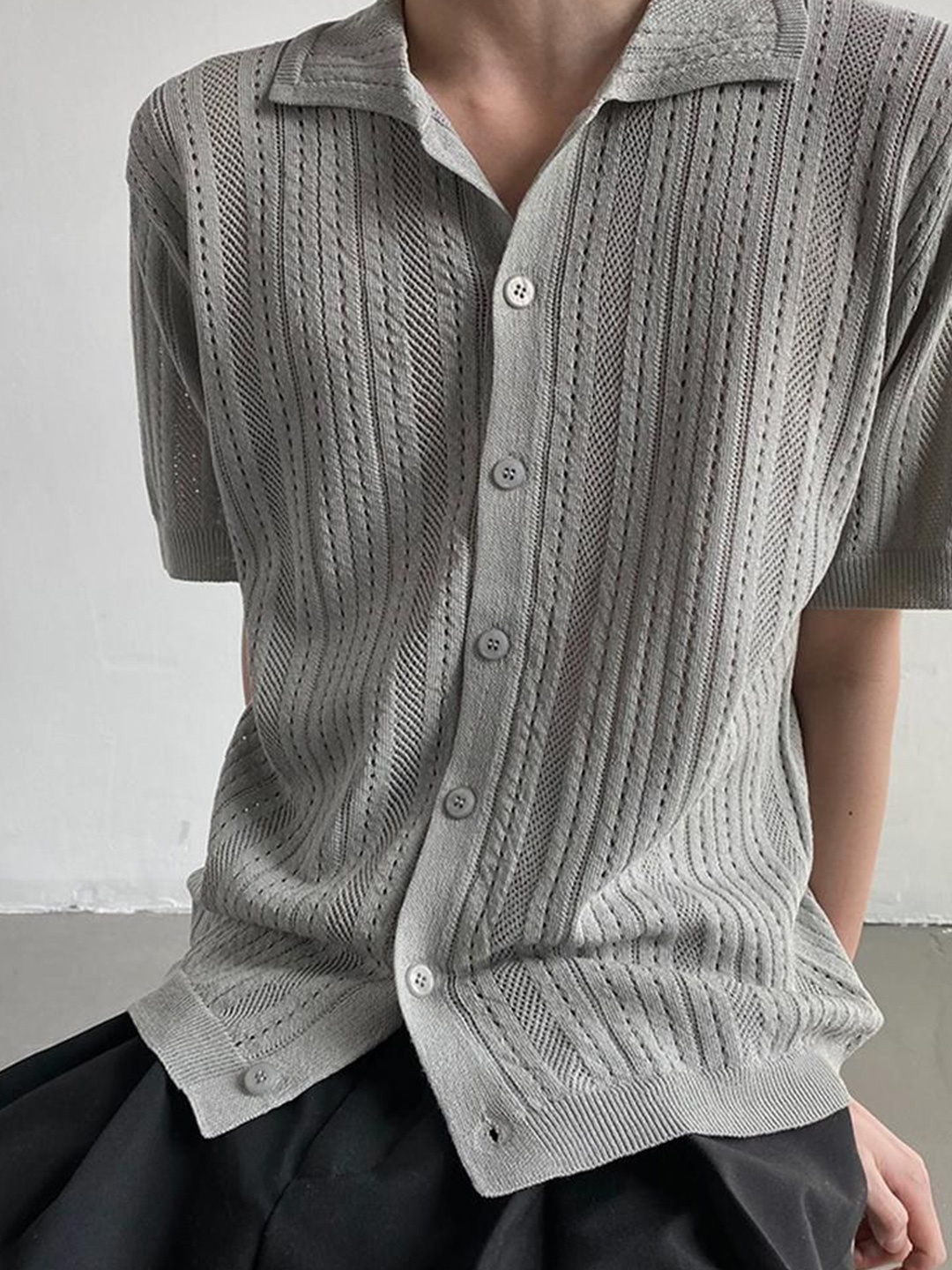 

StyleCast x Revolte Men Opaque Casual Shirt, Grey