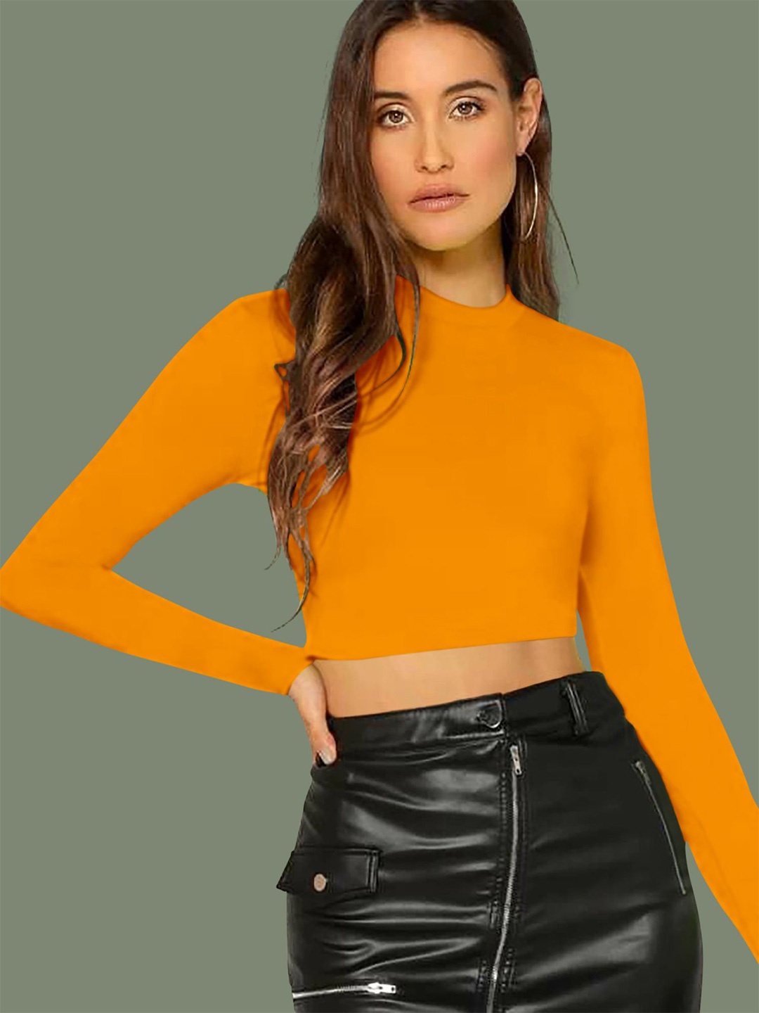 

Dream Beauty Fashion Women Solid Fitted Crop Top, Yellow