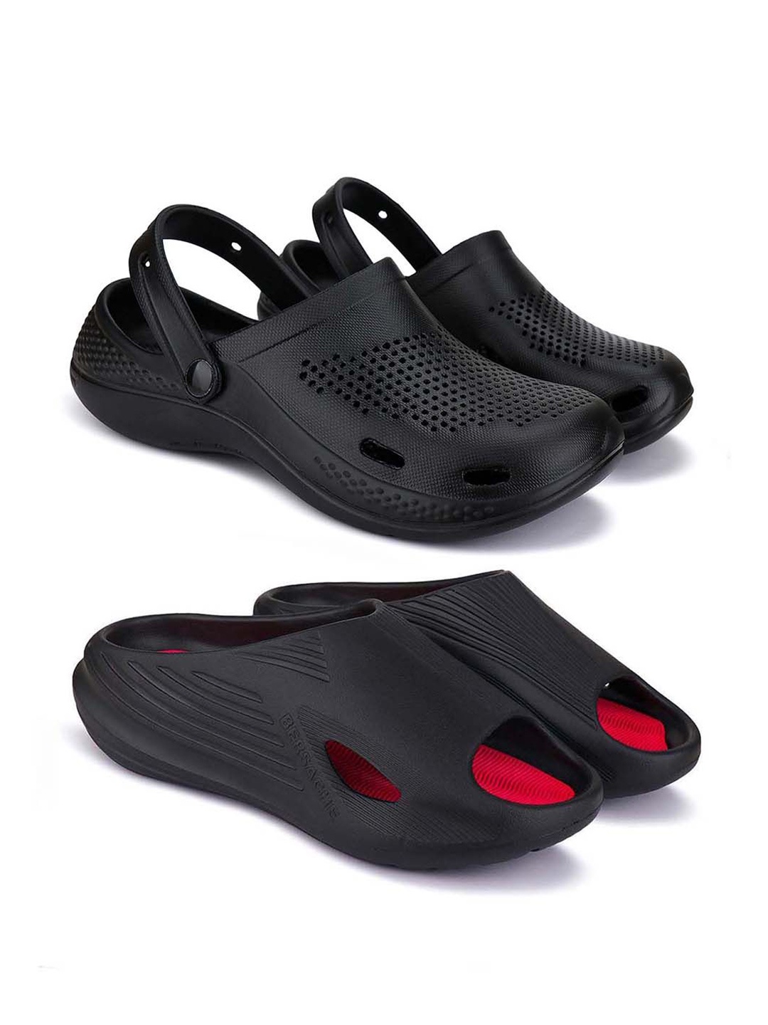 

BERSACHE Men Clogs, Black