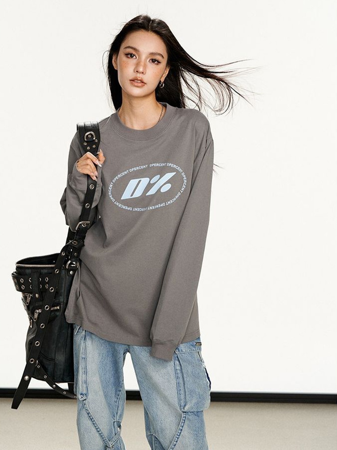 

LULU & SKY Print Cotton Top, Grey