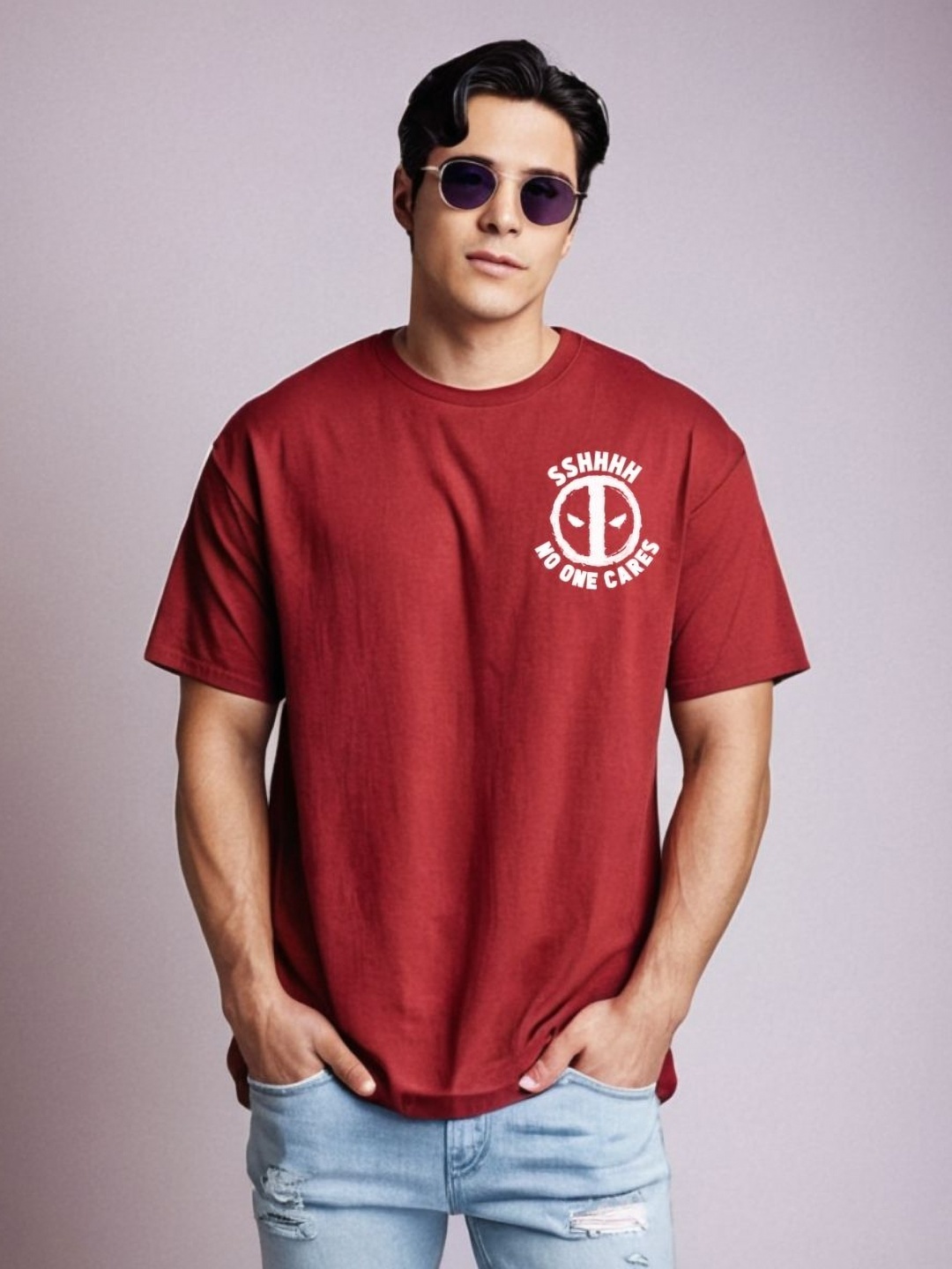 

Be Crazy Men Colourblocked T-shirt, Red