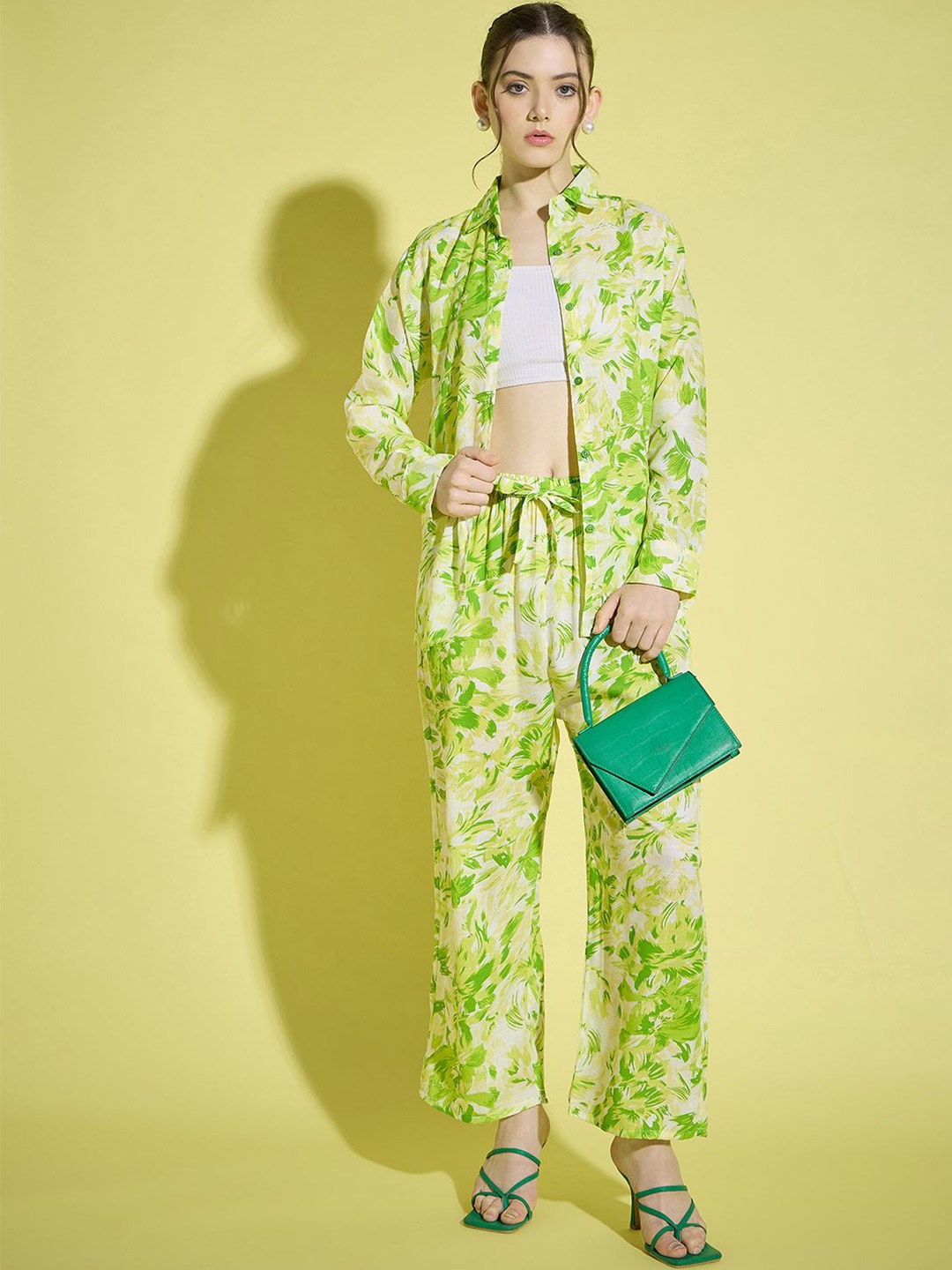 

DIMPY GARMENTS Floral Print Maxi Dress, Green