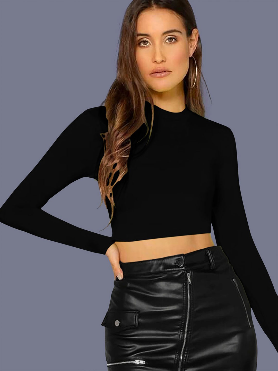 

Dream Beauty Fashion Women Solid Fitted Top, Black