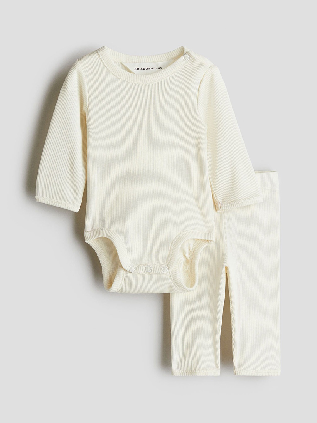 

H&M 2-Piece Silk Jersey Set, White