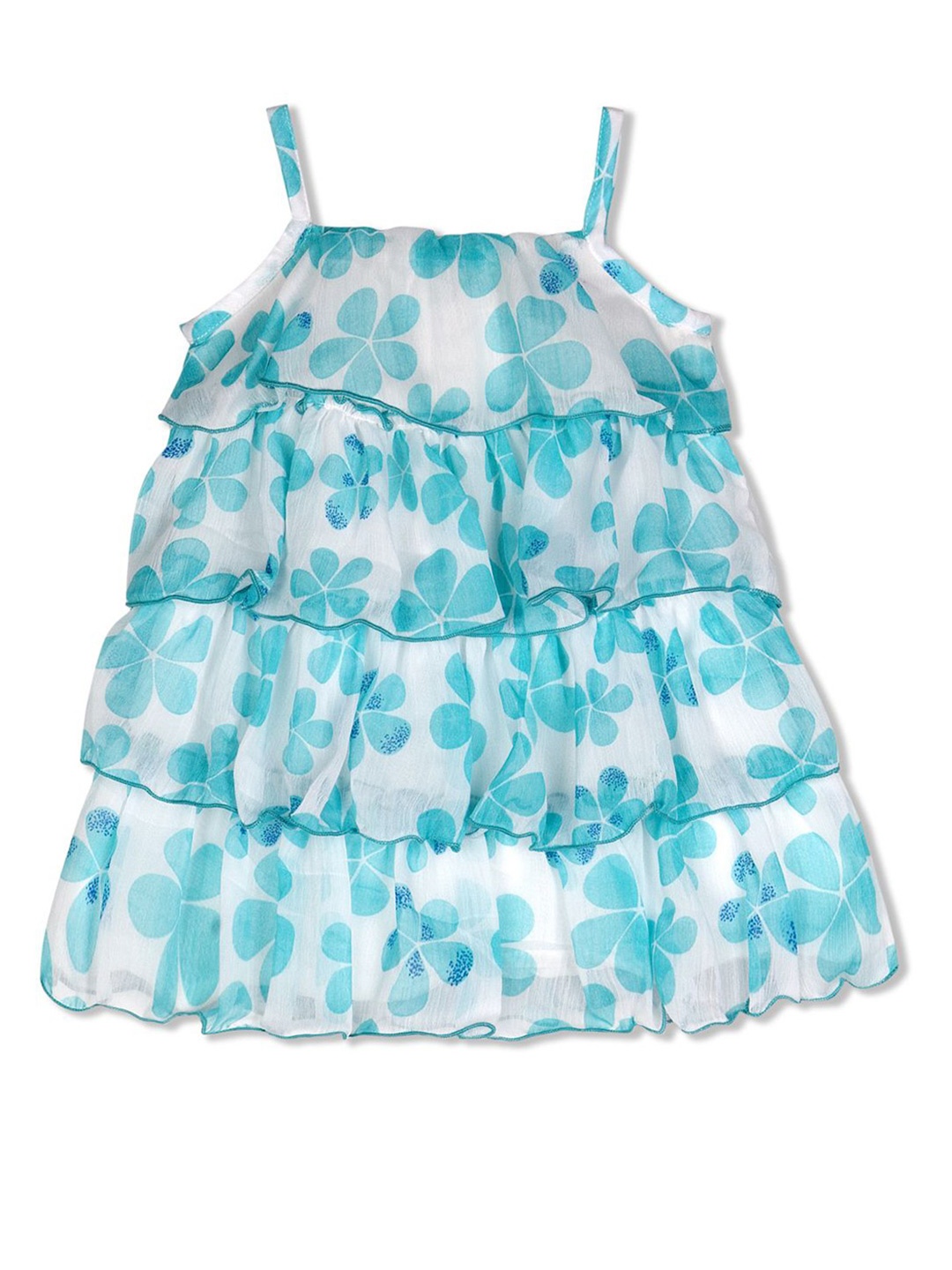 

YOUNG BIRDS Floral Print Chiffon A-Line Dress, Blue