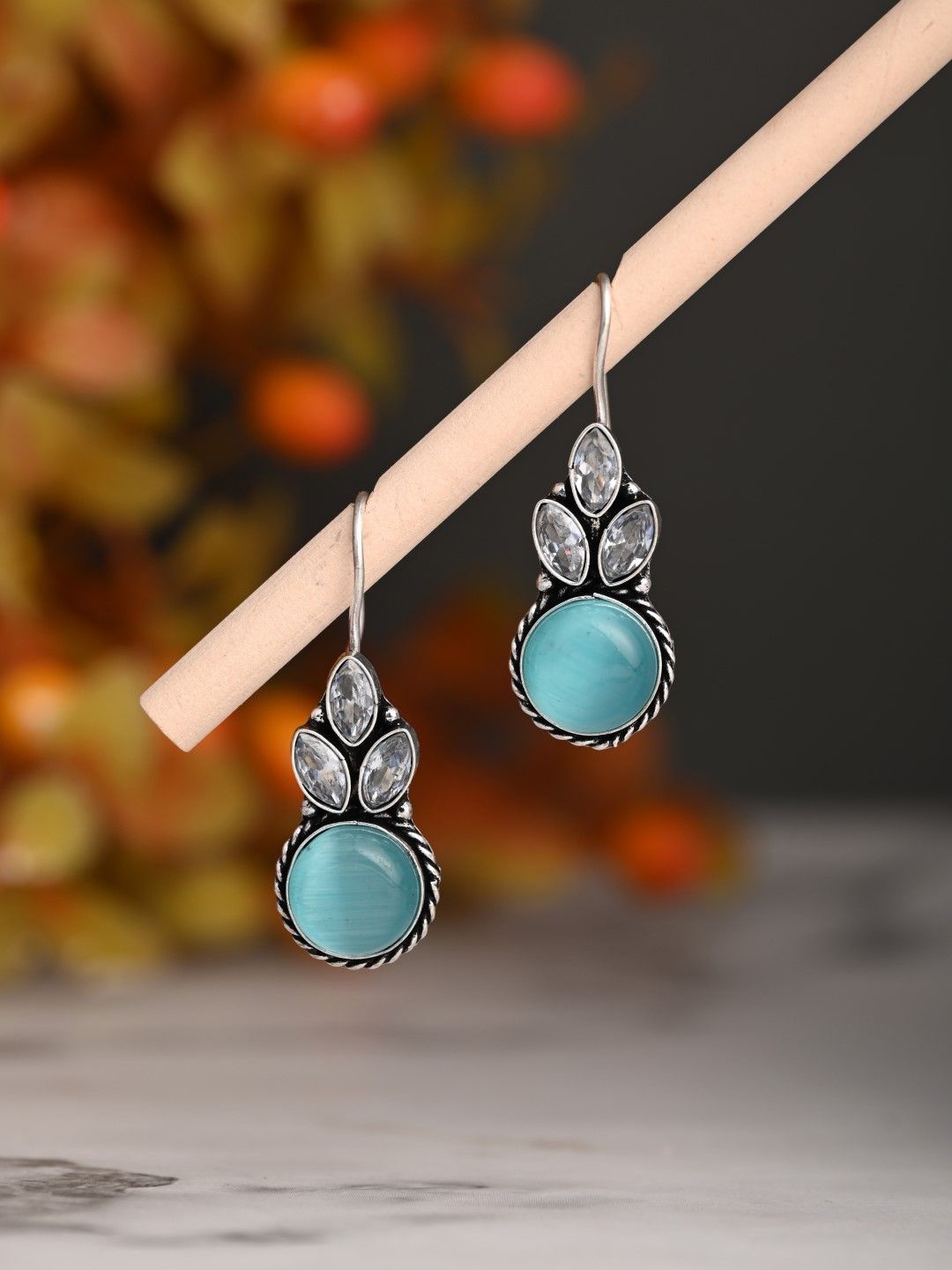 

Anvik Contemporary Drop Earrings, Blue
