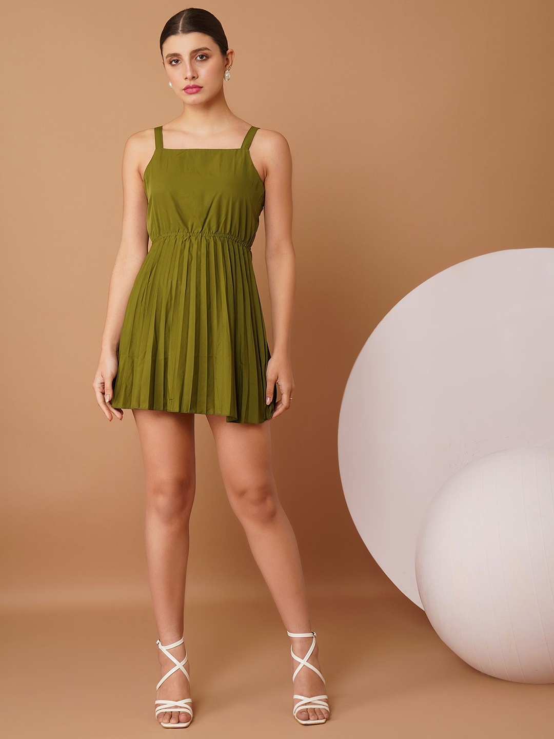 

Chemistry Crepe A-Line Dress, Olive