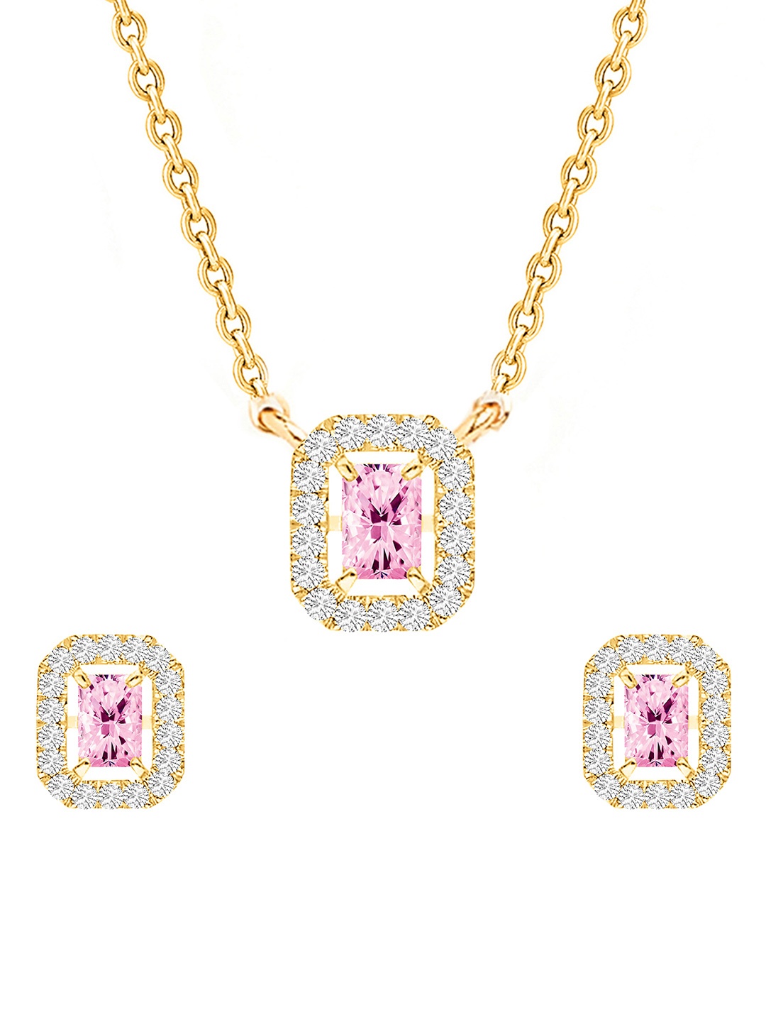 

MINUTIAE Gold-Plated Crystals Studded Jewellery Set