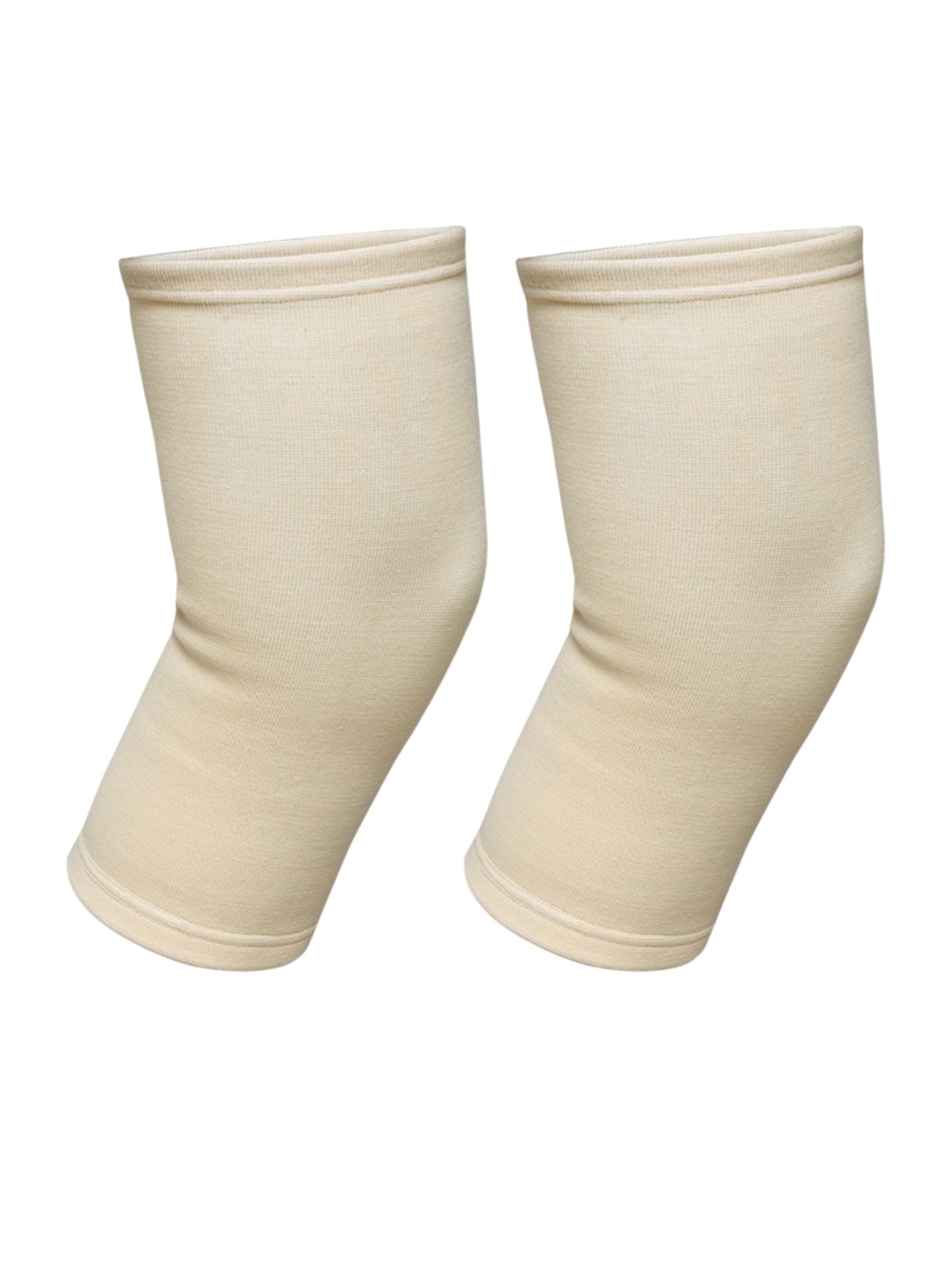 

Kuber Industries 2-Pcs Cotton 4-Way Compression Joint Pain Knee Caps, Cream