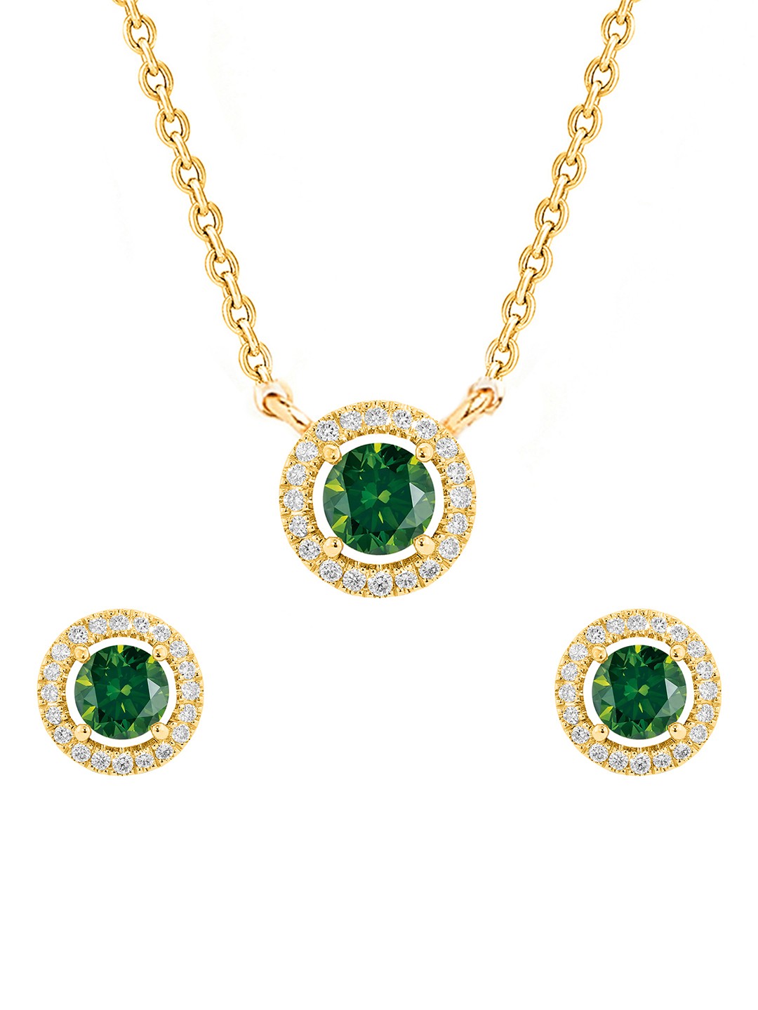 

MINUTIAE Gold-Plated Crystals Studded Jewellery Set