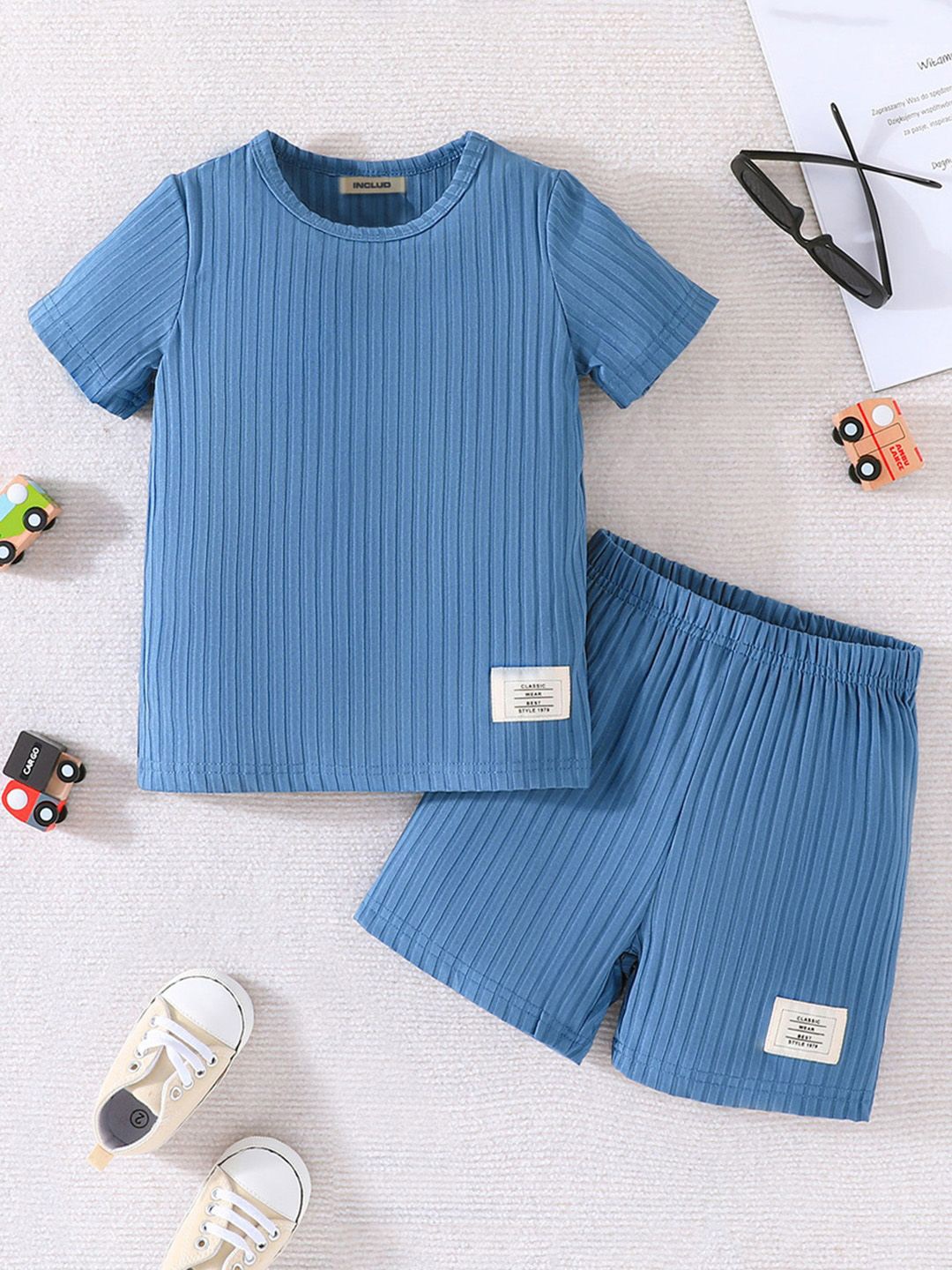 

INCLUD Boys T-shirt with Shorts, Blue