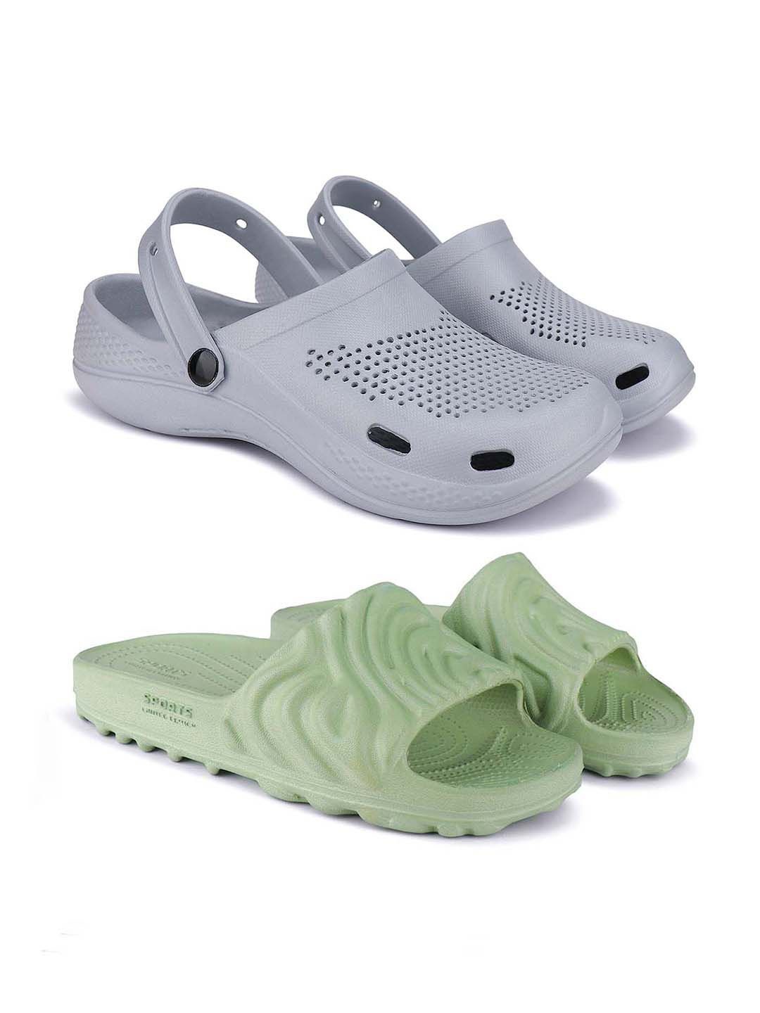 

BERSACHE Men Clogs, Grey
