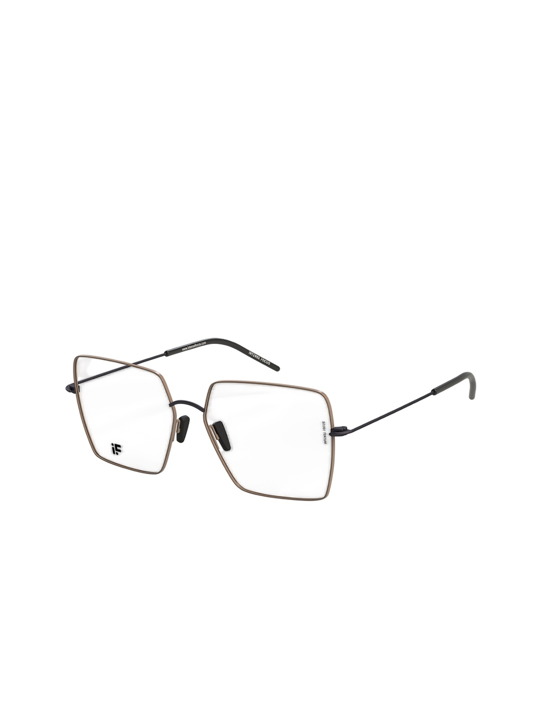 

INTENSE FOCUS Men Square Sunglasses, Transparent