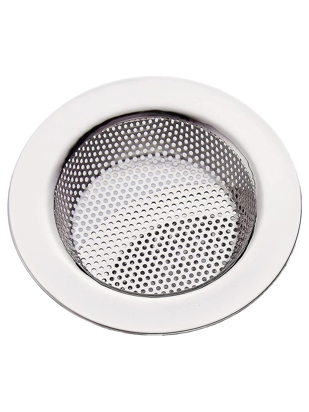

Kuber Industries Stainless Steel Silver-Toned Round Shaped Kitchen Sink Drain Strainer